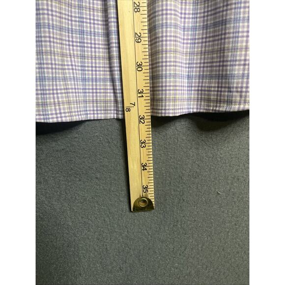 johnnie-O Performance Everest Button Up‎ Shirt Grape Plaid Size Extra Large - Picture 4 of 7